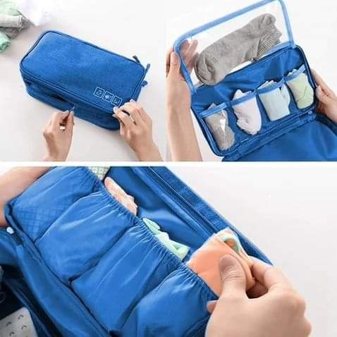Travel Underwear & Accessories Organizer |  Multi-Compartment Packing Bag - Image 3
