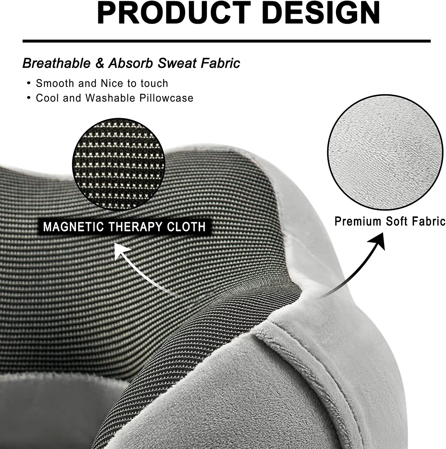 Travel Neck Pillow Pain Relief Soft Cervical Breathable Travel Comfy Pillow - Image 3