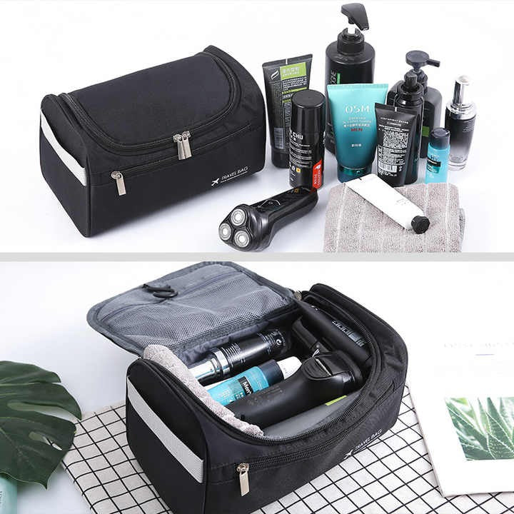 Travel Toiletry Bag for Hanging Men and Women Cosmetic Bag with Mesh and Zip Compartment Large Wash Bag Waterproof Men Women for Suitcase Hand Luggage - Image 7