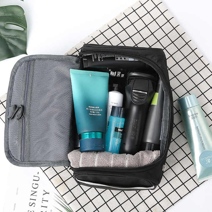 Travel Toiletry Bag for Hanging Men and Women Cosmetic Bag with Mesh and Zip Compartment Large Wash Bag Waterproof Men Women for Suitcase Hand Luggage - Image 8
