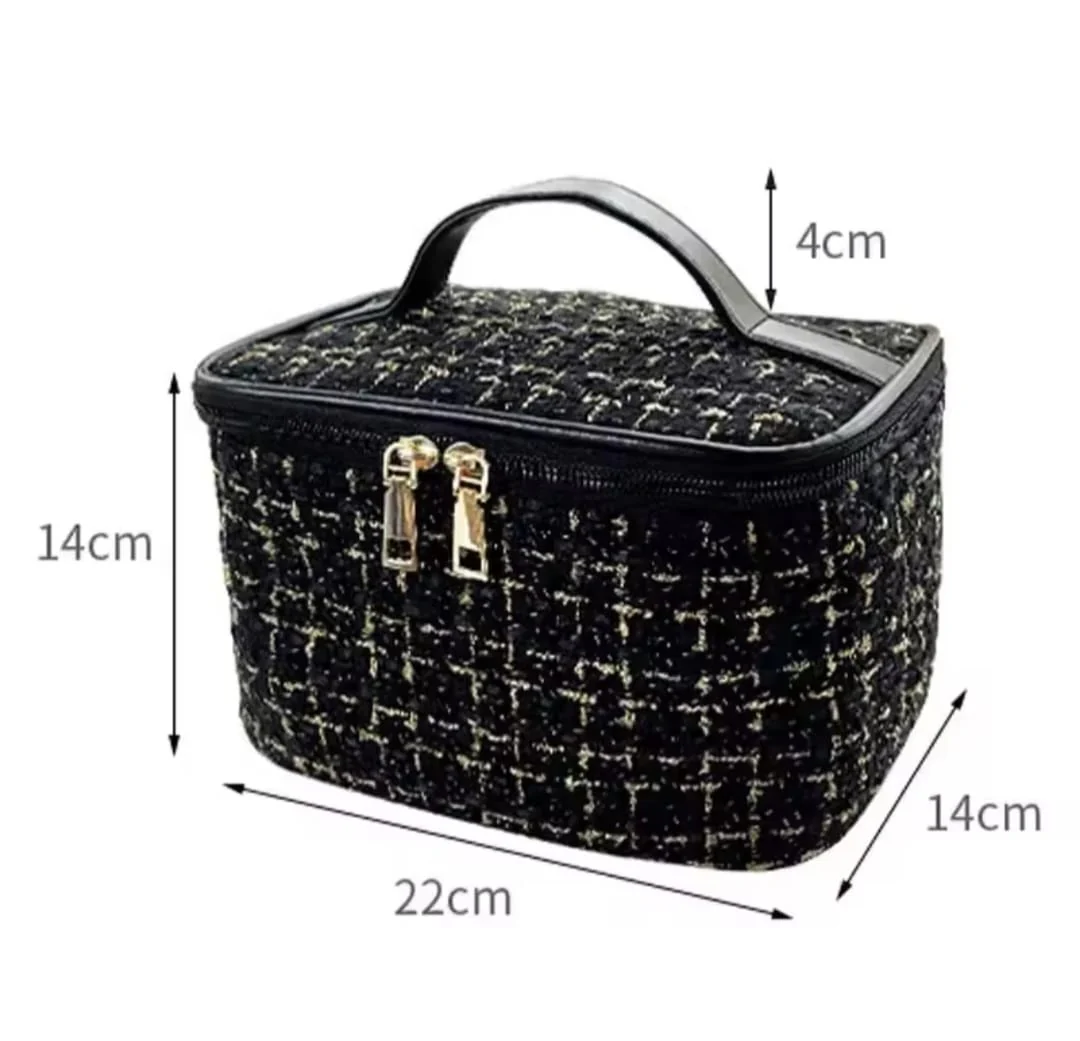 Tweed luxury cosmetic bag organizer - Image 6