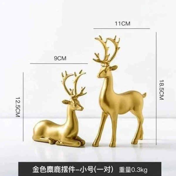 Two Golden deers - Image 2