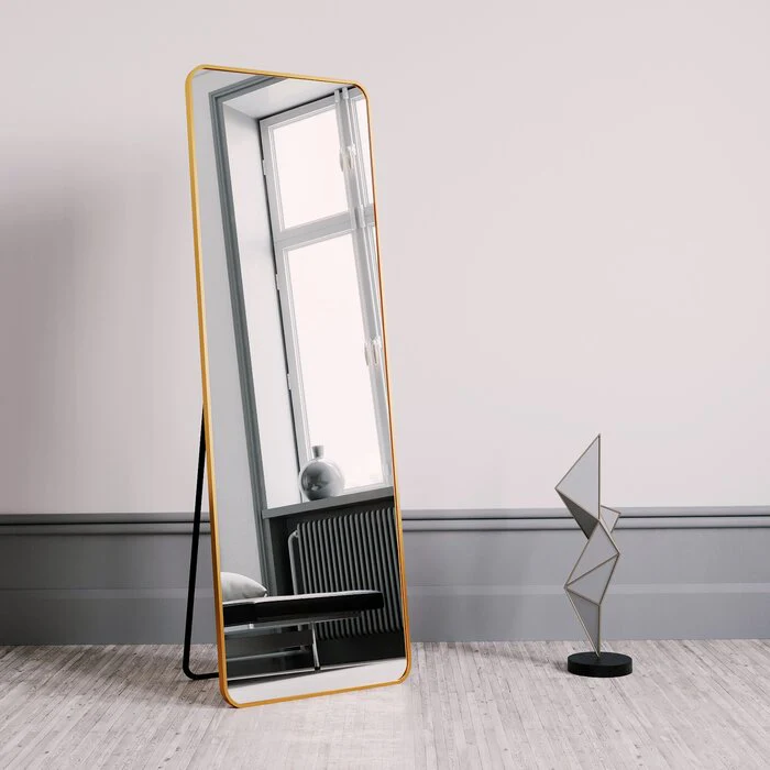 Unbreakable Full Length  Mirror with Metallic Frame - Image 3