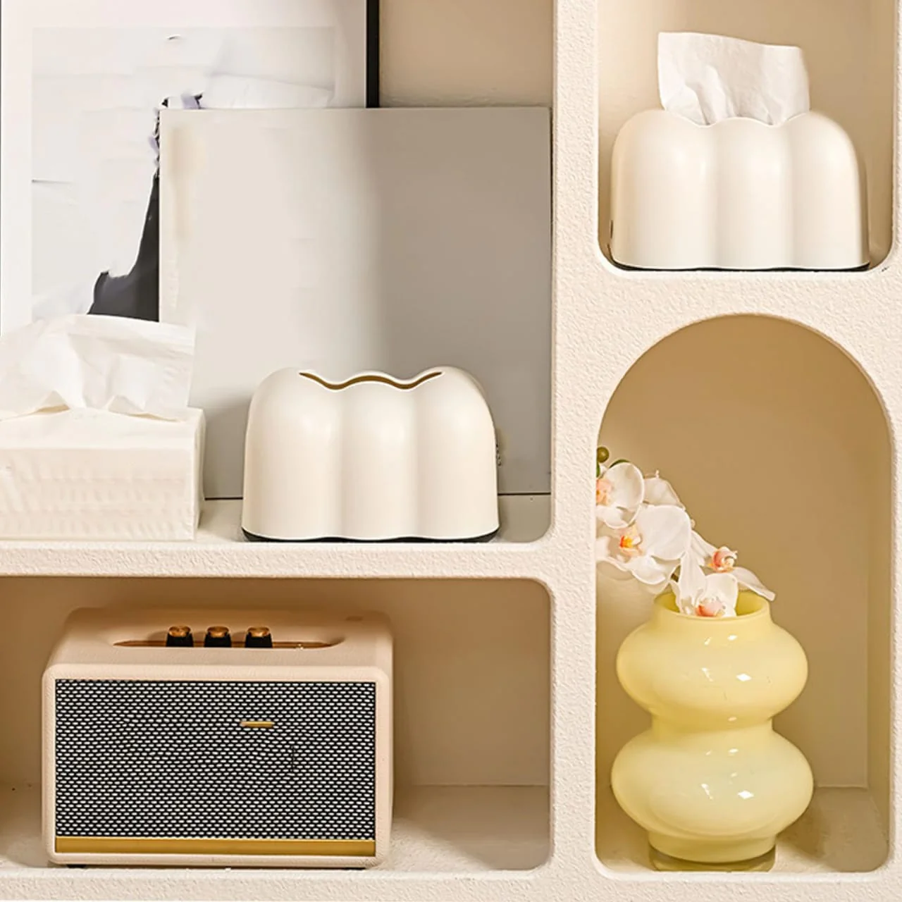 Unique Clouds Tissue Storage Box Novelty Clouds Pattern Tissue Box Paper Case For Modern Room Accessory - Image 4