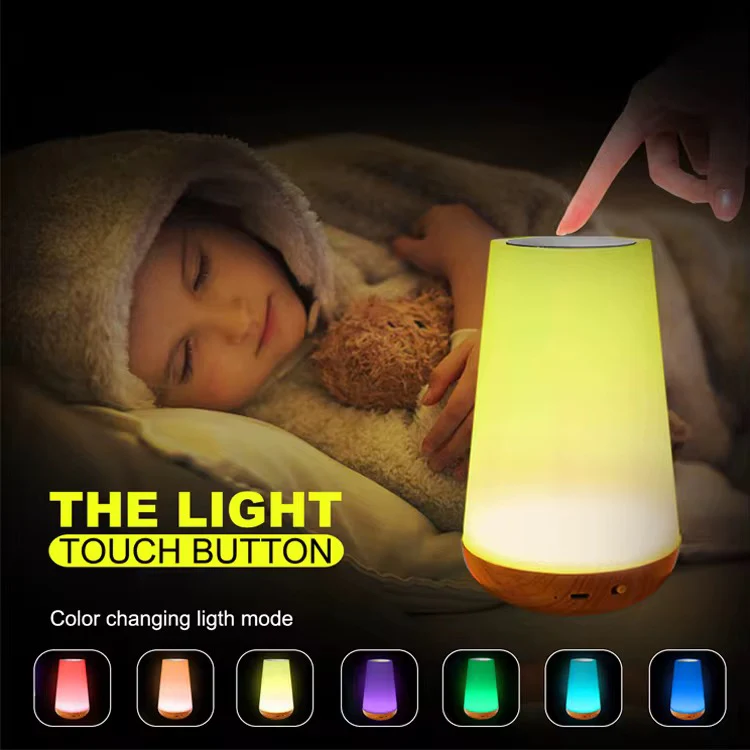 USB Rechargeable LED Table Lamp With Remote Control Portable Touch Dimmable RGB Night Lamp 13 Color Changing Bedside Table Lamps - Image 4