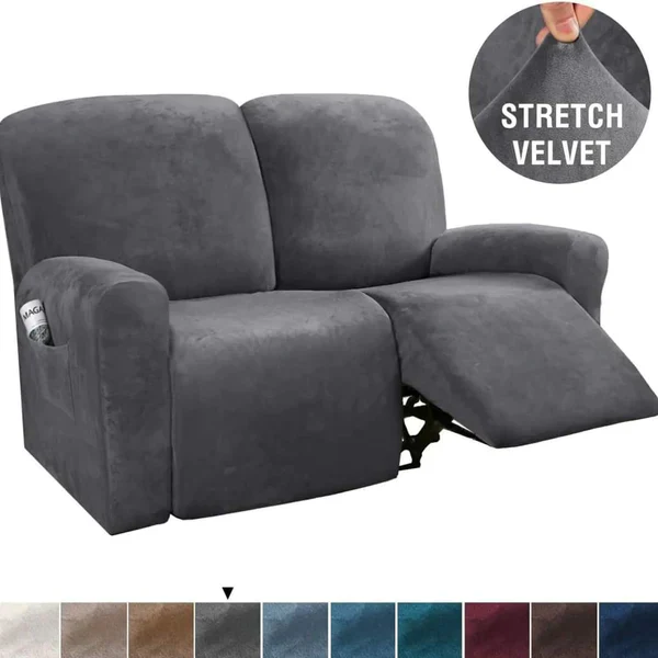 Velvet Recliner Sofa Covers 7 Seater - Image 3
