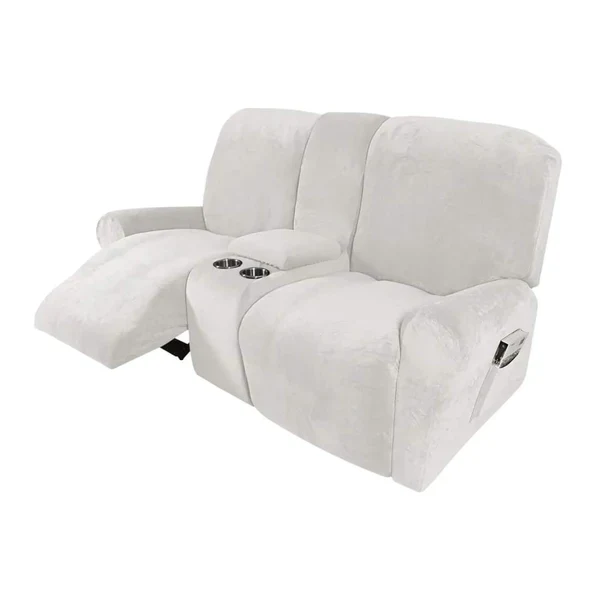 Velvet Recliner Sofa Covers 7 Seater - Image 7