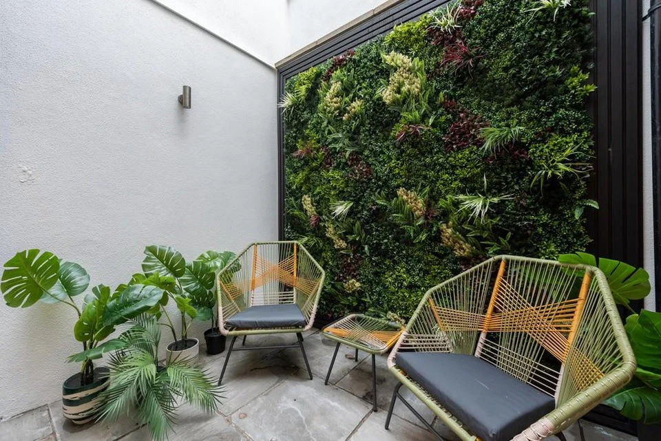 Vibrant Meadow Artificial Green Plant Wall Panel 1M x 1M - Image 3