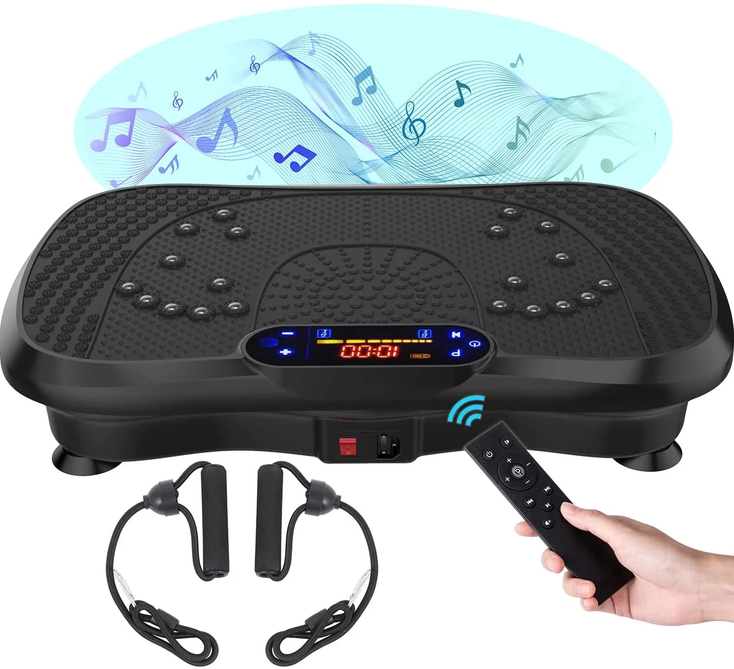 Ultra Slim Vibration Plate Exercise Machine, 3 Programs + 99 Levels,Full Whole Body Vibration Machine For Home Fitness - Image 4