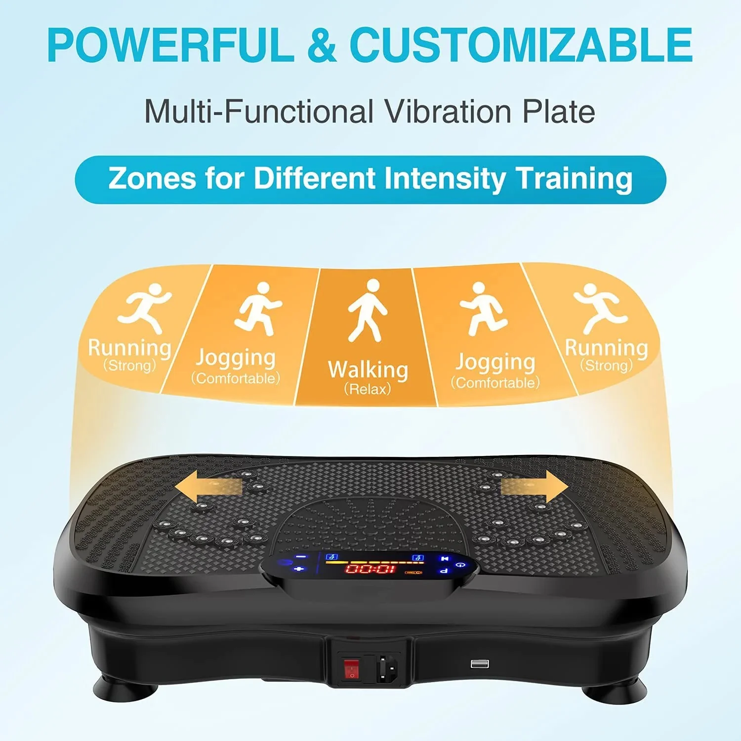 Ultra Slim Vibration Plate Exercise Machine, 3 Programs + 99 Levels,Full Whole Body Vibration Machine For Home Fitness - Image 6