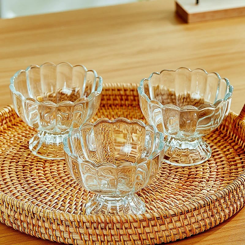 Vintage Style Glass Ribbed 250ml - Image 6