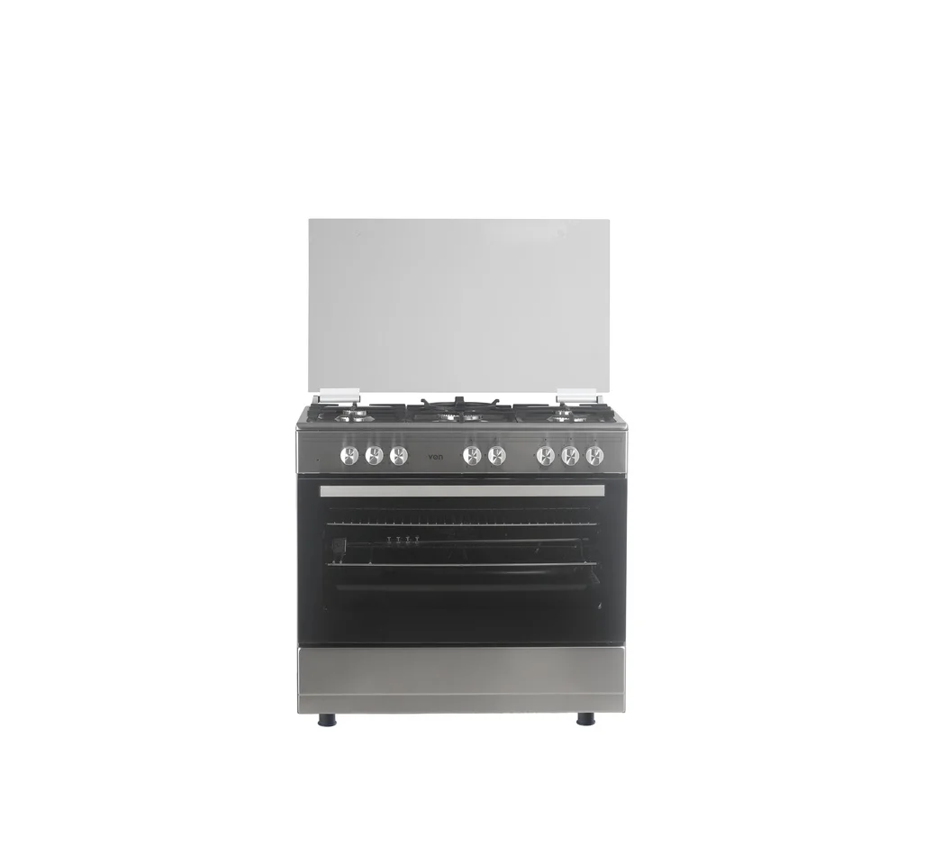 Von Cooker 5 Gas VCF965071FSX Cast Iron WOK Semi Inox - Image 2