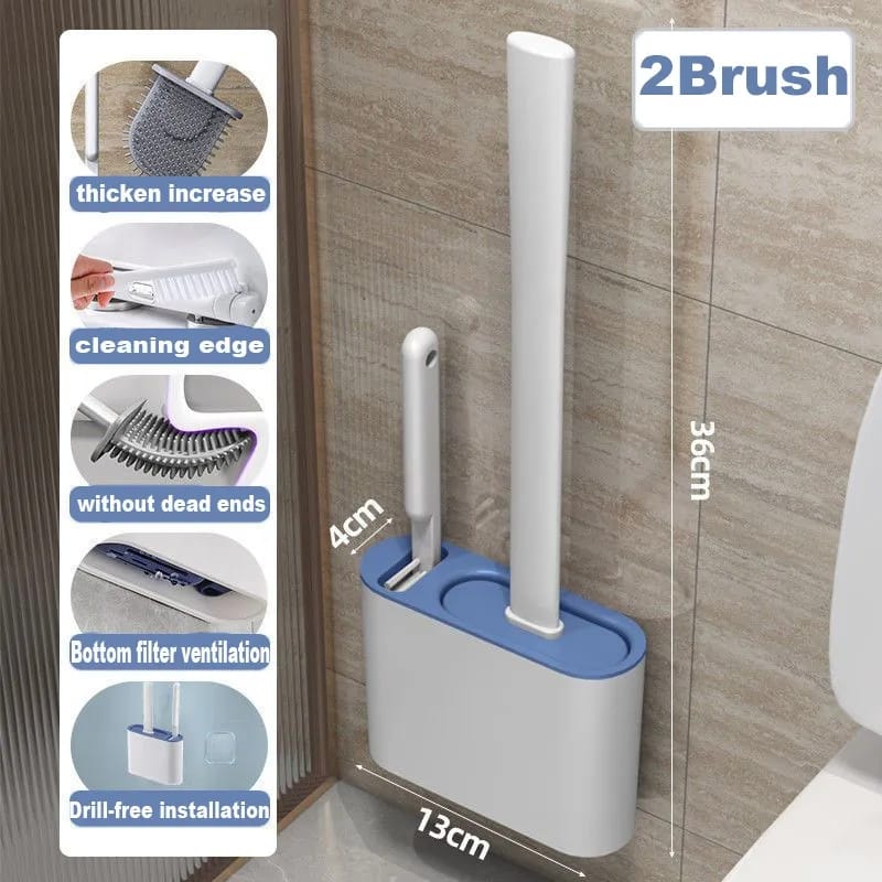 Wall hanging toilet brush with Holder & cleaning brush - Image 2