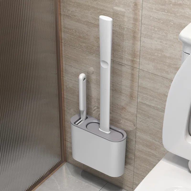 Wall hanging toilet brush with Holder & cleaning brush - Image 3