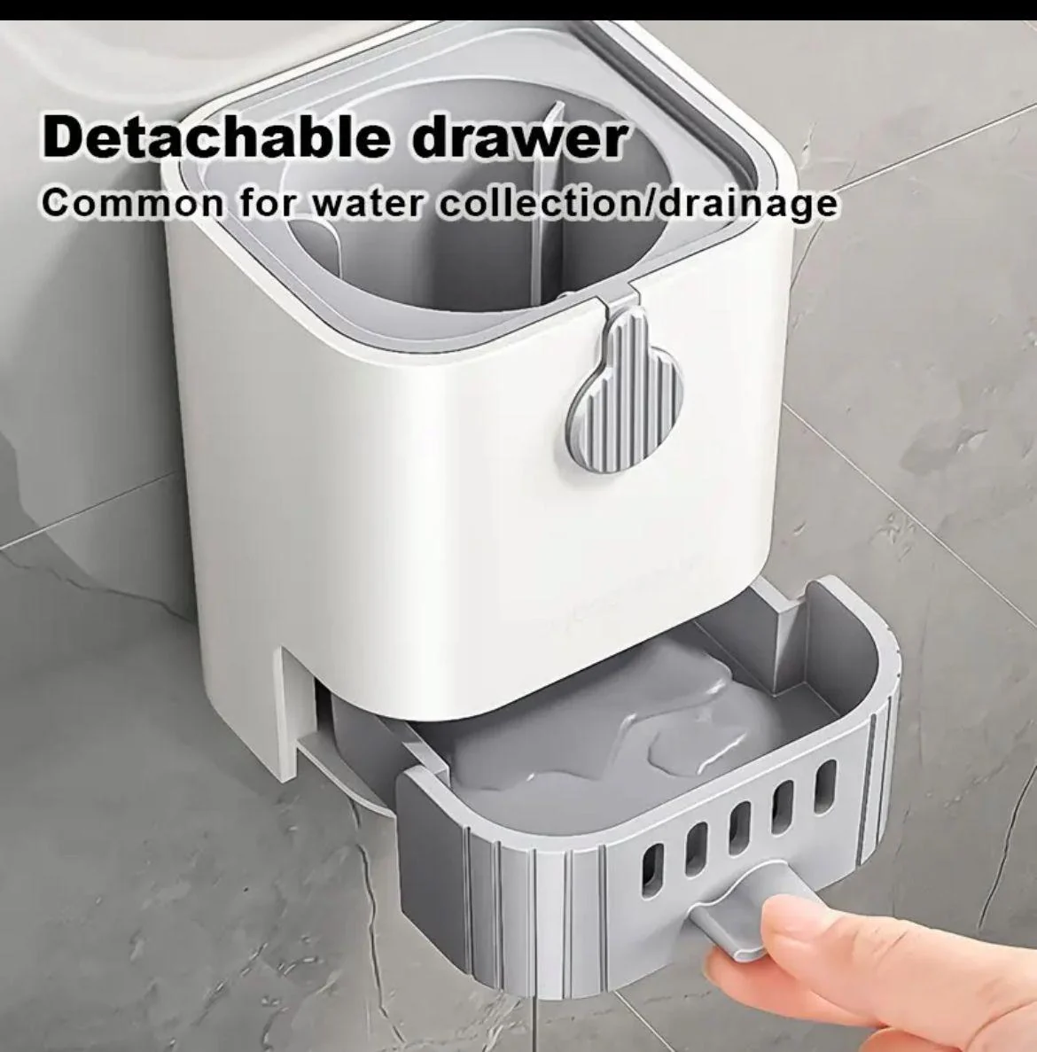 Wall Mounted Long Handle Toilet Cleaning Brush With Holder - Image 3