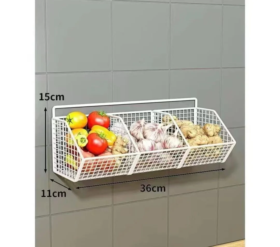 Wall-Mounted Mesh Basket – Sturdy Kitchen Storage - Image 2