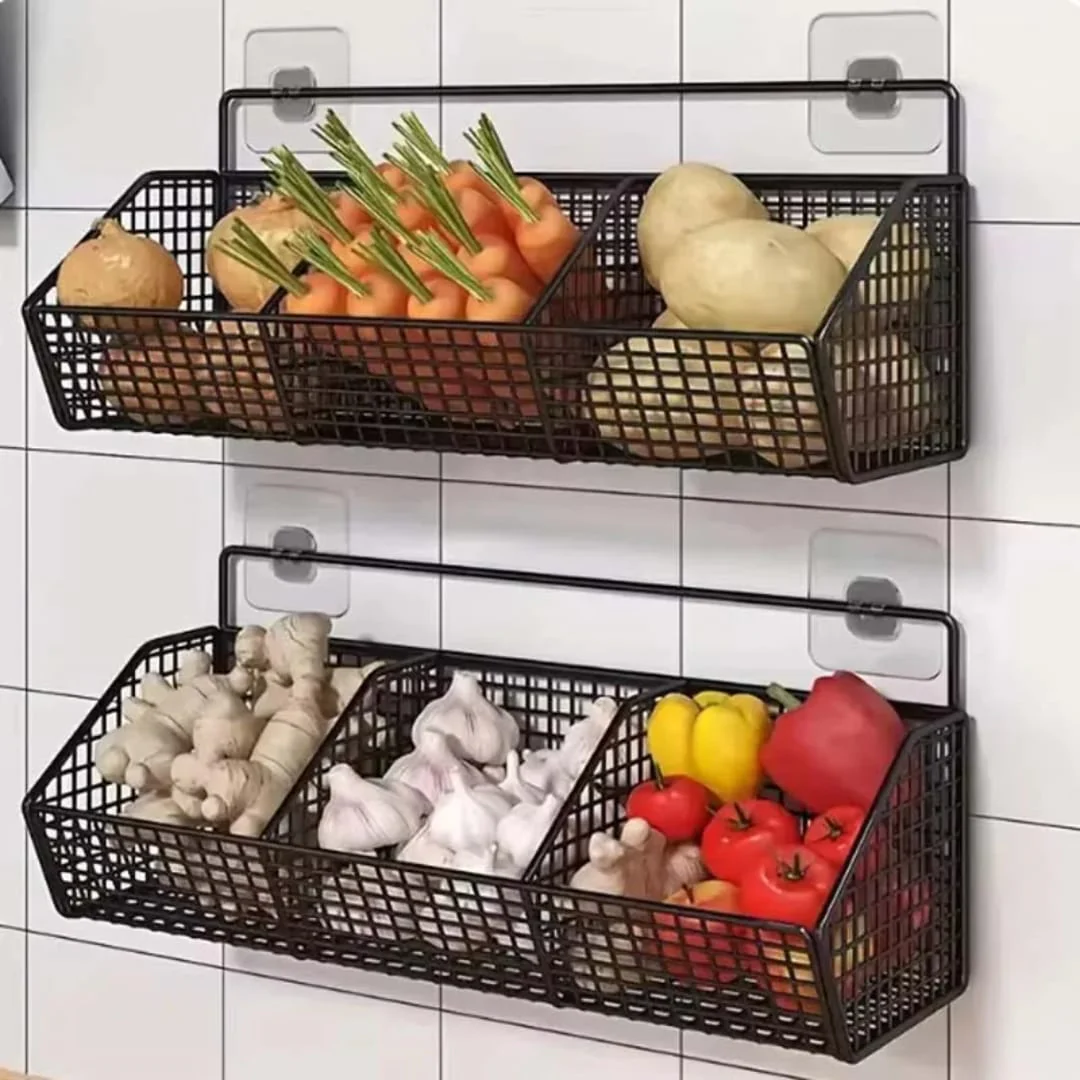 Wall-Mounted Mesh Basket – Sturdy Kitchen Storage - Image 3