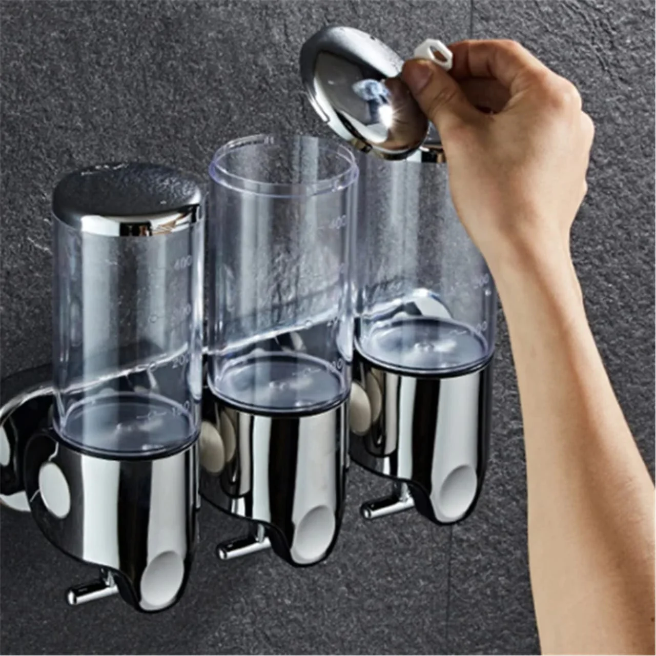 Wall-mounted multi-chamber soap dispenser - Image 3