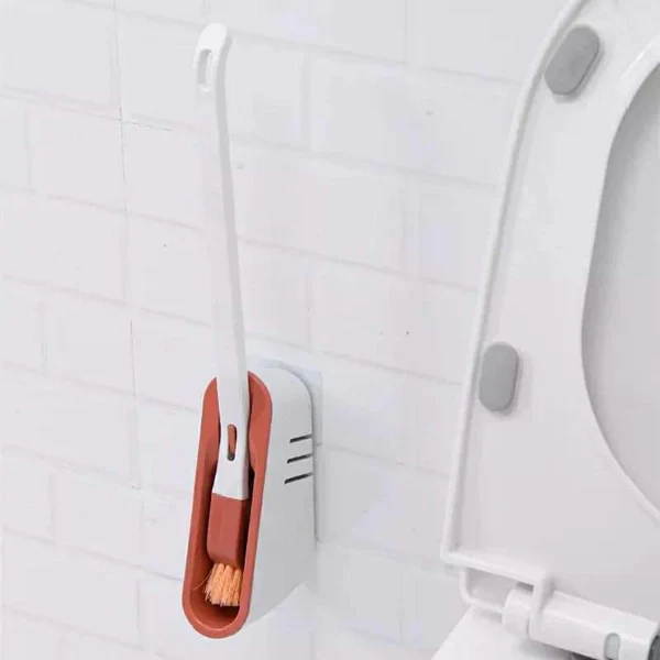 Wall-mounted v-shaped detachable toilet brush - Image 2