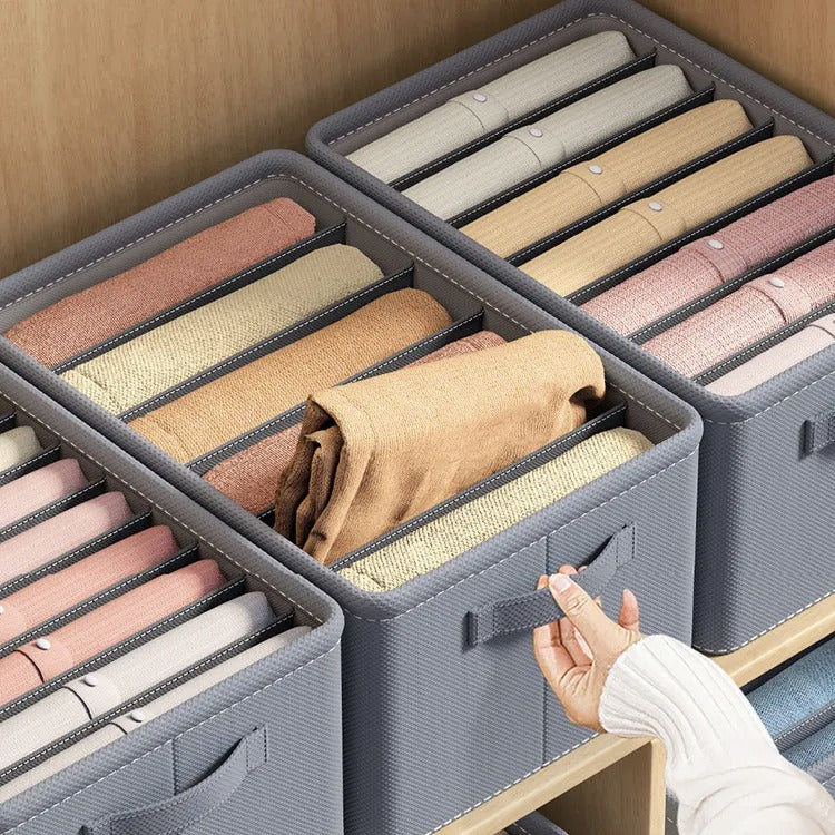 Wardrobe Clothes Organiser,Foldable Jeans Drawer Closet Organizer - Image 3