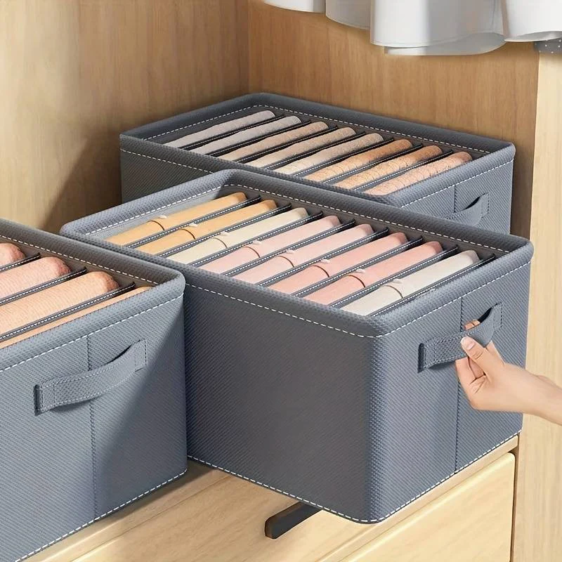 Wardrobe Clothes Organiser,Foldable Jeans Drawer Closet Organizer - Image 5
