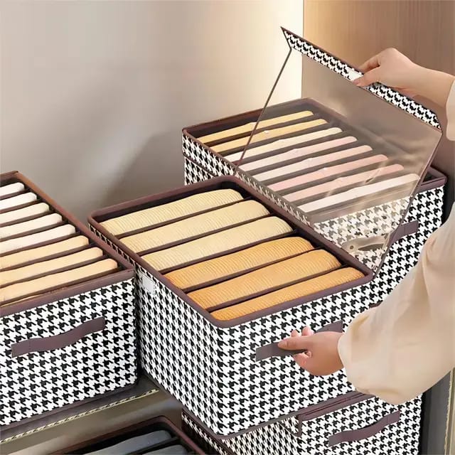 Wardrobe Foldable Clothes Organizer with a Cover - Image 2