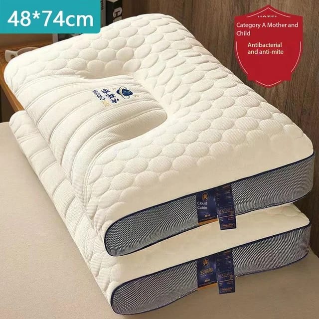Washable 3D Quilted Cervical Latex Pillow 48x74cm | Neck Support Kenya - Image 3