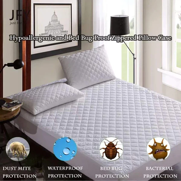 Washable Quilted waterproof pillow protector - Image 2