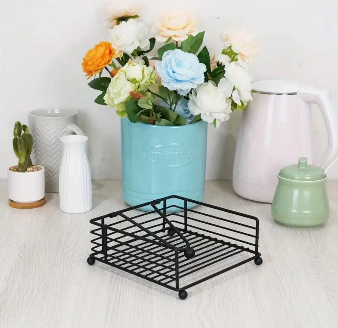 Weighted-Arm Metal Napkin Holder (Classic Tabletop Dispenser) - Image 3
