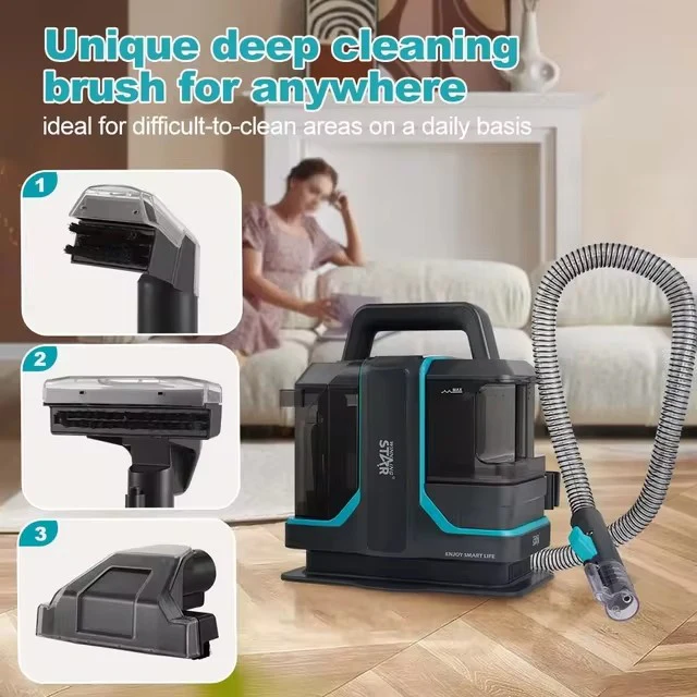 Winning Star ST-4600 Wet & Dry Handheld Vacuum Cleaner Kenya | Portable Corded Sofa & Carpet Cleaner, 450W Fabric & Upholstery Stain Cleaning Machine, Double Head Spot Cleaner, Car & Home Fabric Cleaner Kenya - Image 2