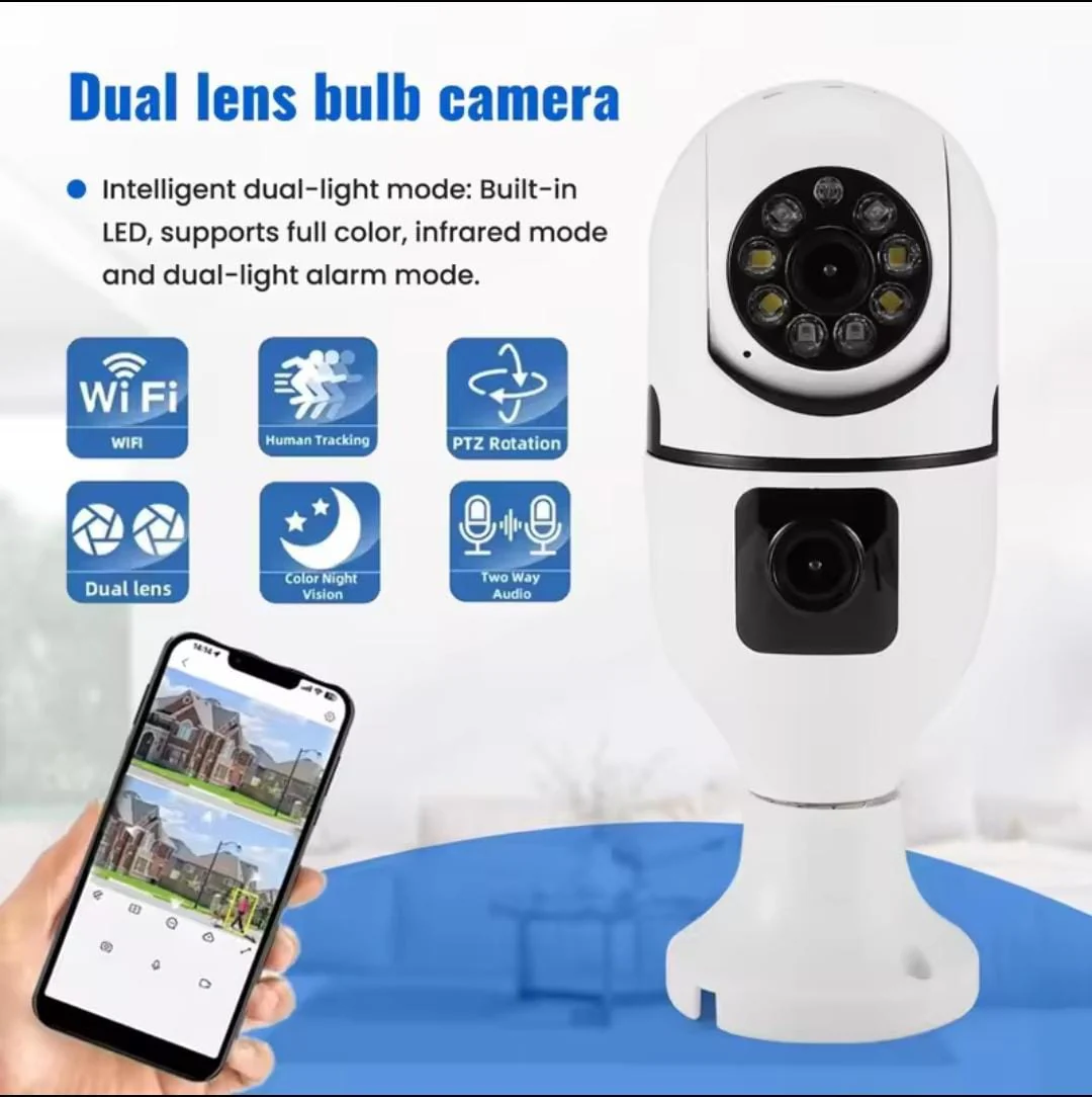 WiFi Smart Camera Dual Lens Camera Bulb. - Image 2