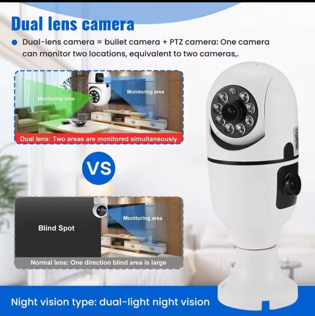 WiFi Smart Camera Dual Lens Camera Bulb. - Image 5