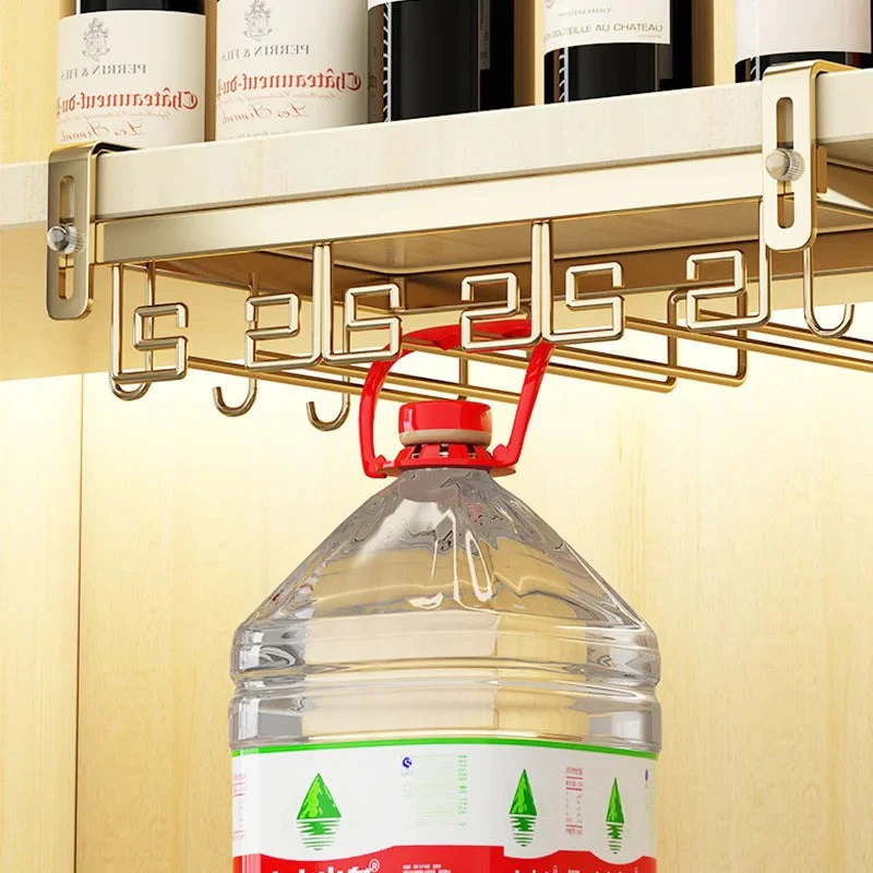 Wine Glass Rack Upside Down Glass Storage Under Cabinet Wine Glass Holder Rack - Image 4