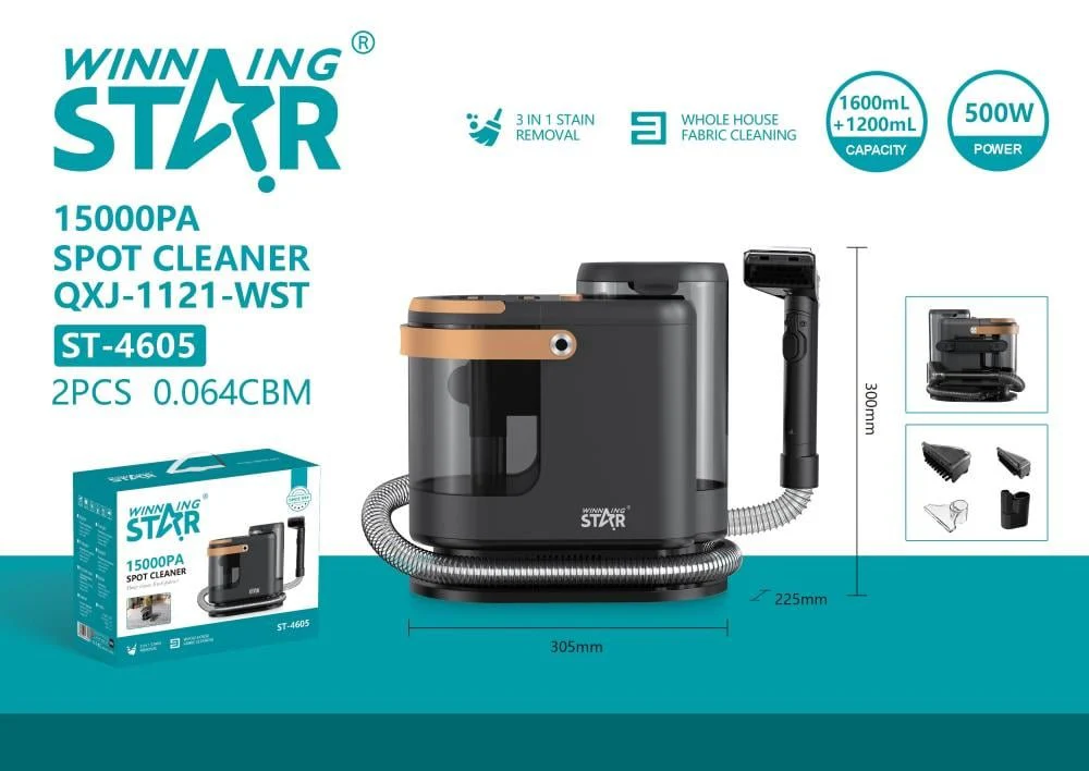 Winning Star ST-4605 Wet & Dry Spot Cleaner Kenya | 500W Carpet & Upholstery Cleaning Machine, 15kPa Suction, Self-Cleaning, Dual Tank Spot Cleaner, Car & Home Stain Remover, Fabric & Tile Cleaner Kenya - Image 7