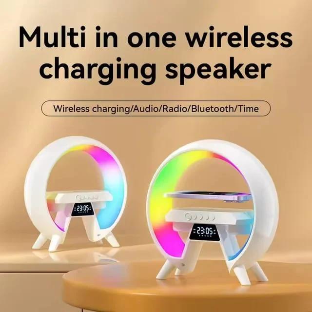 Wireless Charger/ Lamp led alarm table/Bluetooth Speaker - Image 4