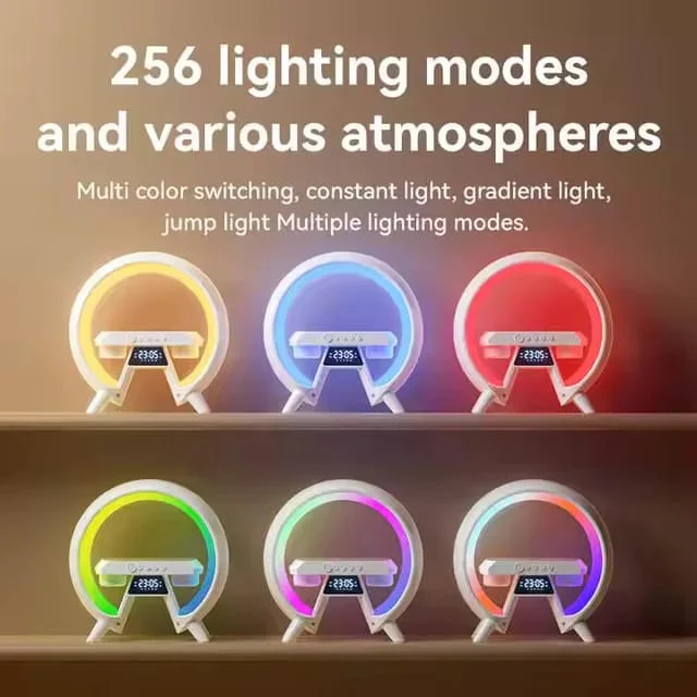 Wireless Charger/ Lamp led alarm table/Bluetooth Speaker - Image 5