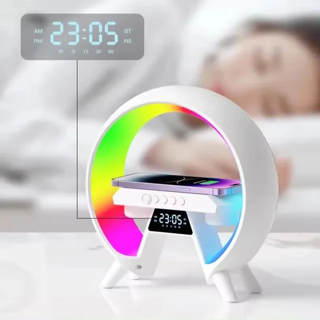 Wireless Charger/ Lamp led alarm table/Bluetooth Speaker - Image 6