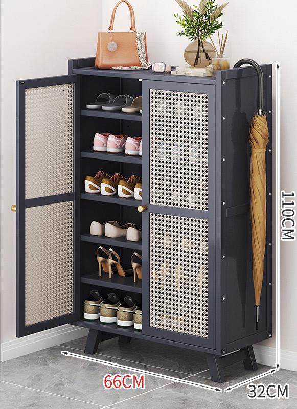 Wooden bamboo shoe rack / storage cabinet - Image 5