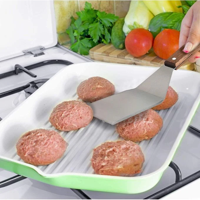 Wooden handle Rectangle cake scoop - Image 3