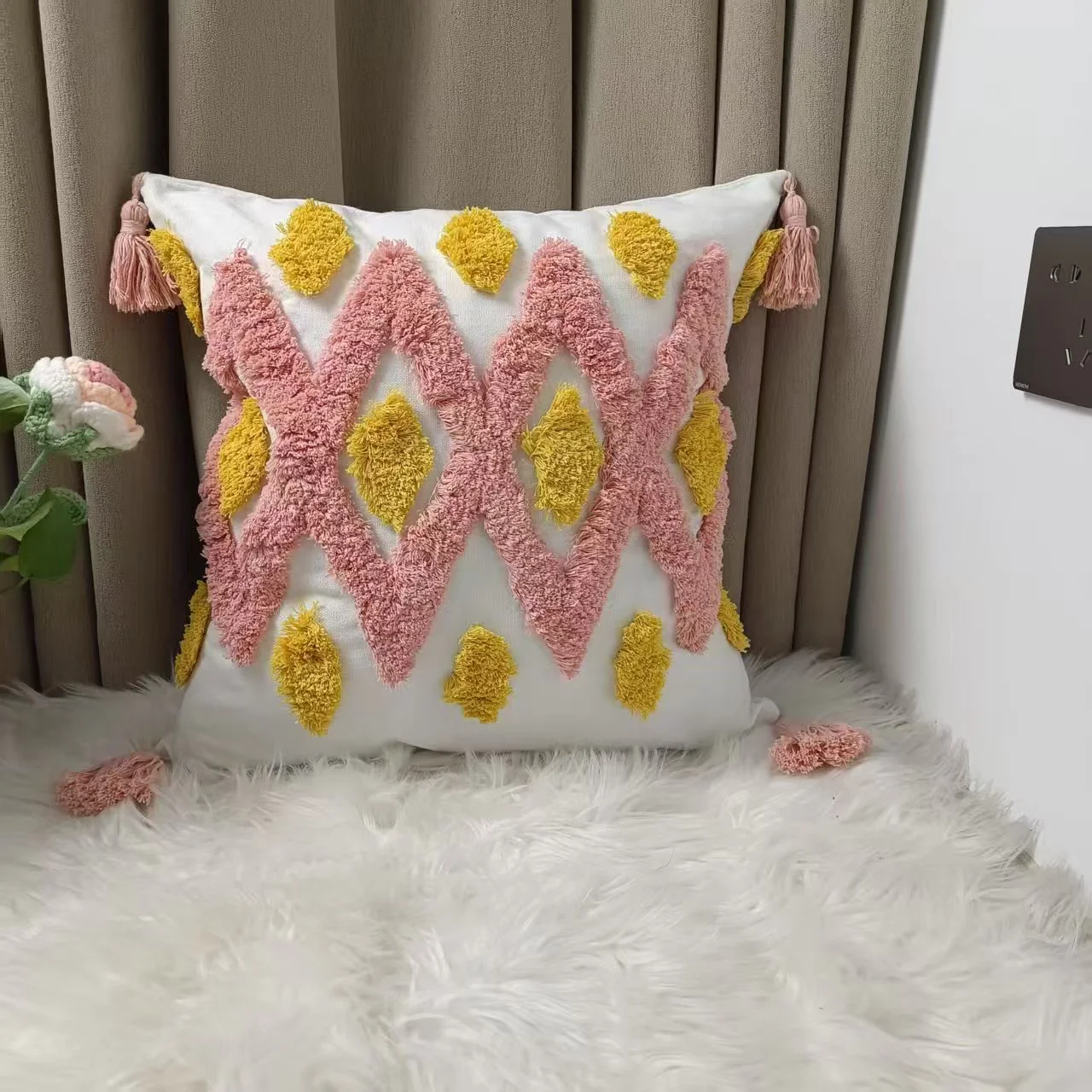 Boho Nordic Woven Pillowcases 45x45cm | Decorative Cushion Covers Kenya - Image 8