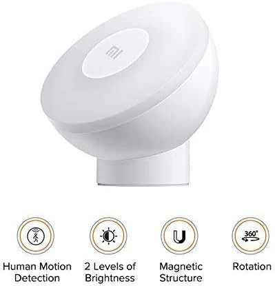 Xiaomi Mi Motion-Activated Night Light 2 – Smart Bluetooth, 360° Magnetic Base, 365-Day Battery, 2800K Warm Light - Image 2