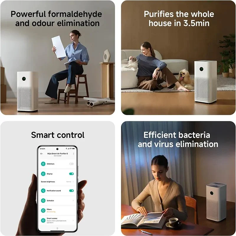 Xiaomi Mijia Smart Air Purifier 6 – 443m³/h CADR, 5-Layer Filter, App & Voice Control, 87.5㎡ Coverage - Image 3