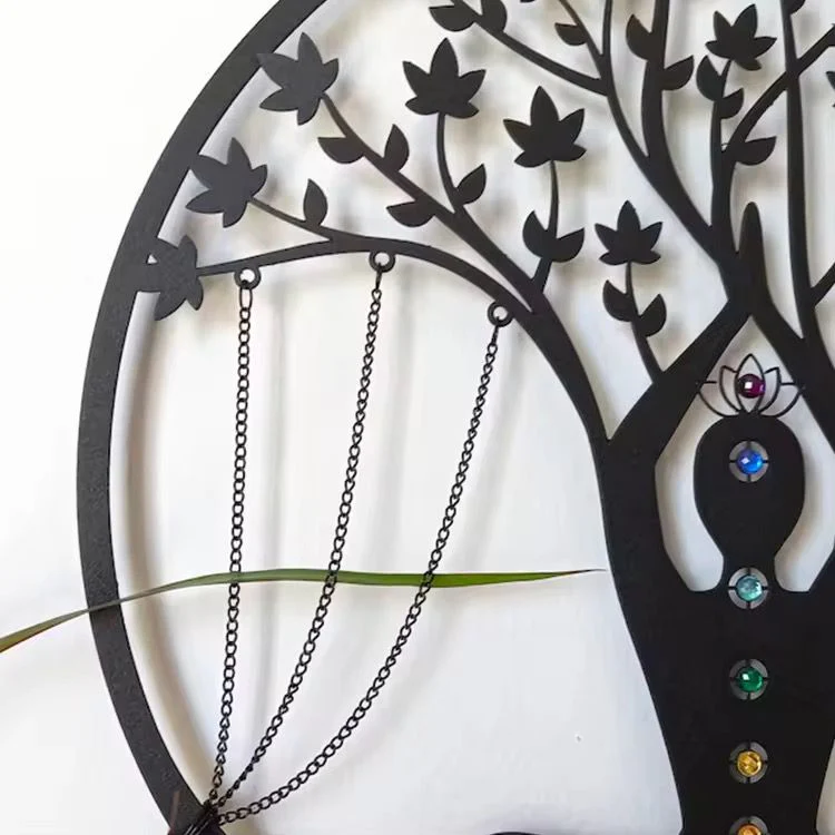 Yoga Meditation European Handmade Metal Wall Decor - Image 2
