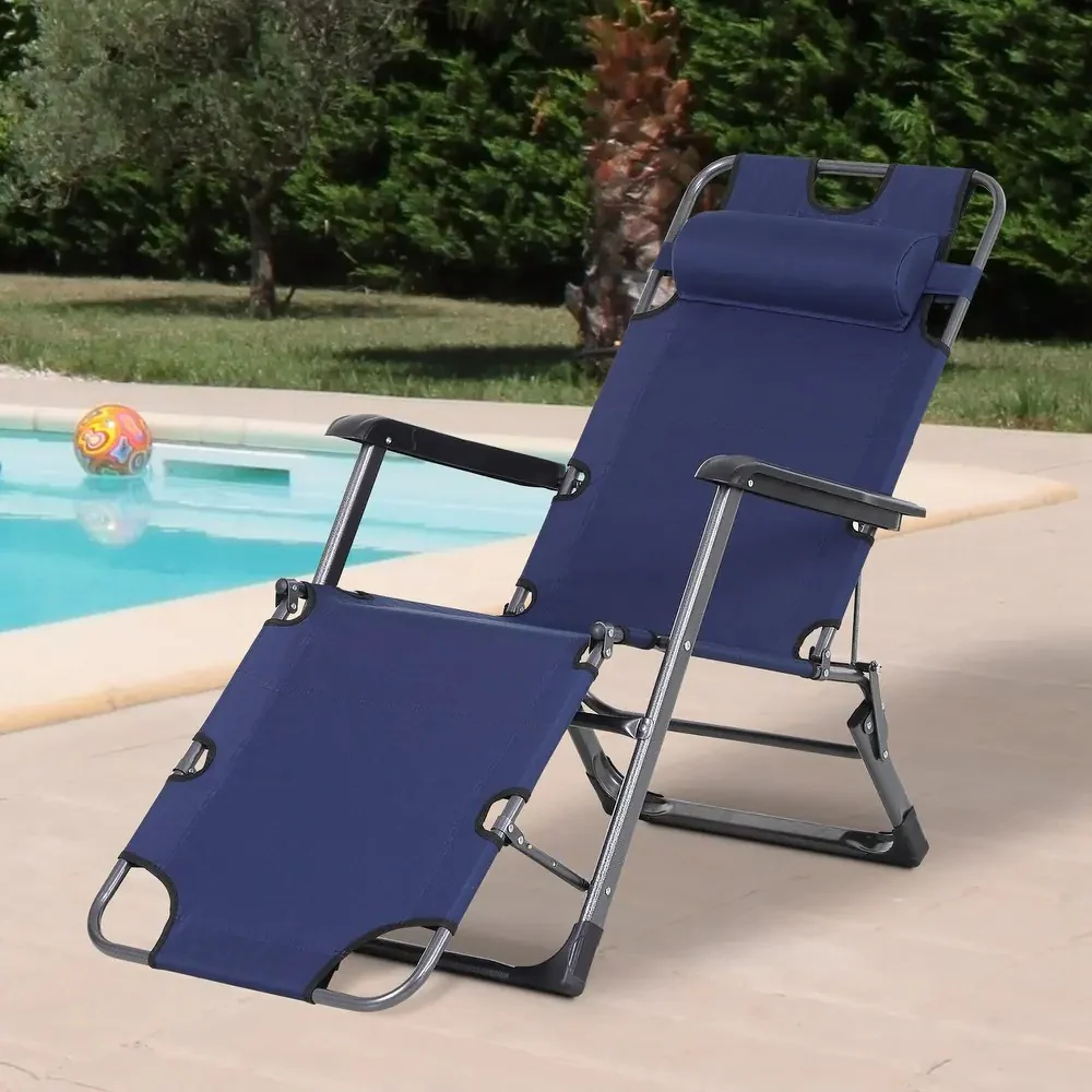 Zero Gravity Folding Recliner Chair/ Portable Outdoor Camping & Garden Lounger - Image 3