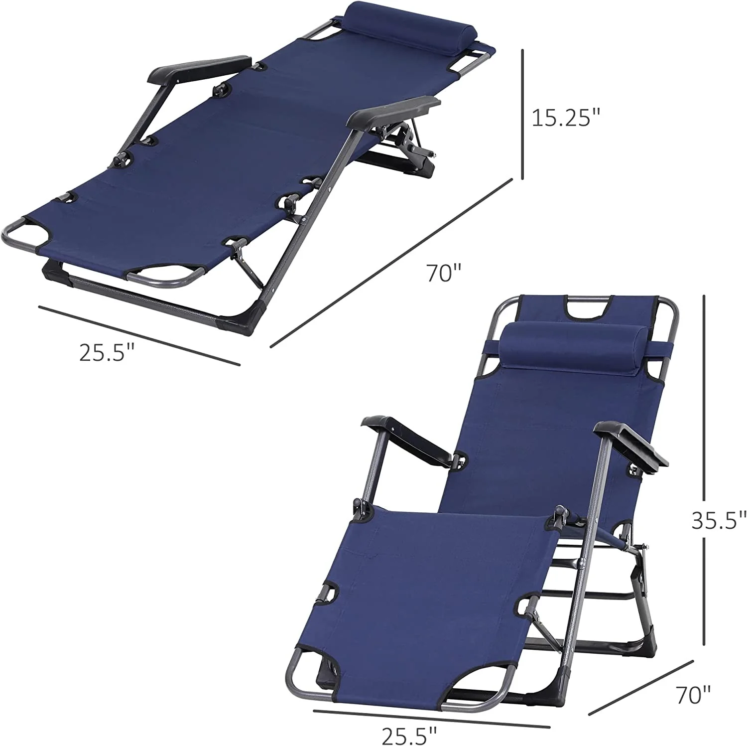 Zero Gravity Folding Recliner Chair/ Portable Outdoor Camping & Garden Lounger - Image 4